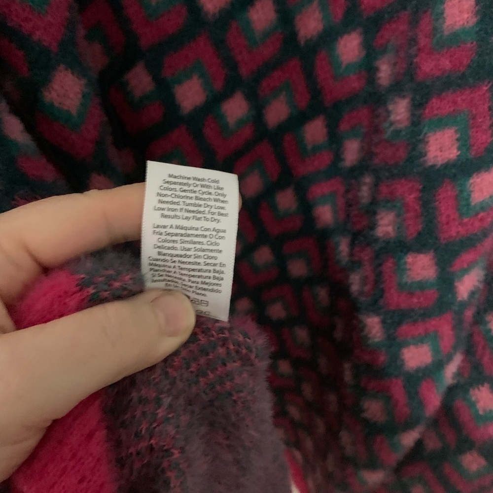 Terra & Sky Red and Black Patterned Sweater - Picture 9 of 10
